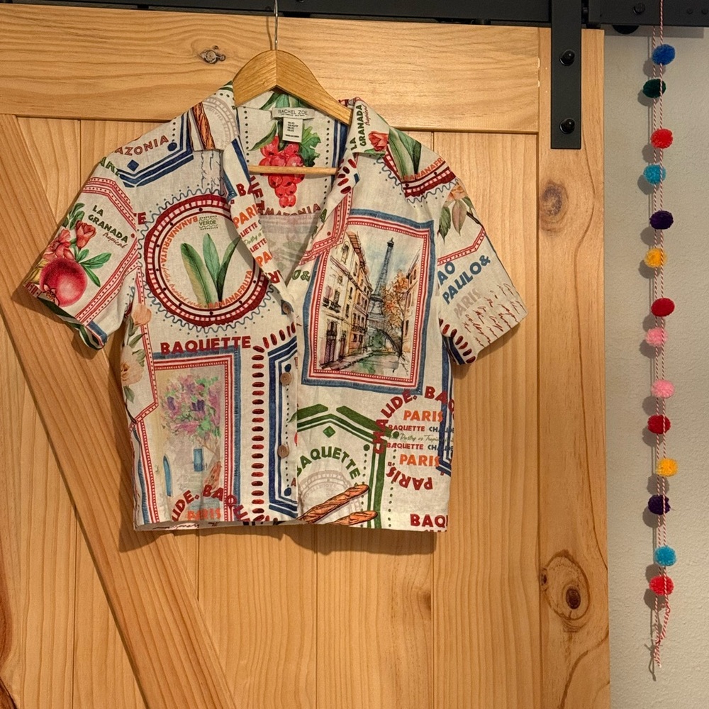Rachel Zoe “Paris” Scenes Boho Linen shirt